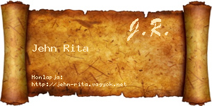 Jehn Rita névjegykártya
