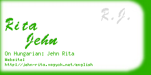 rita jehn business card